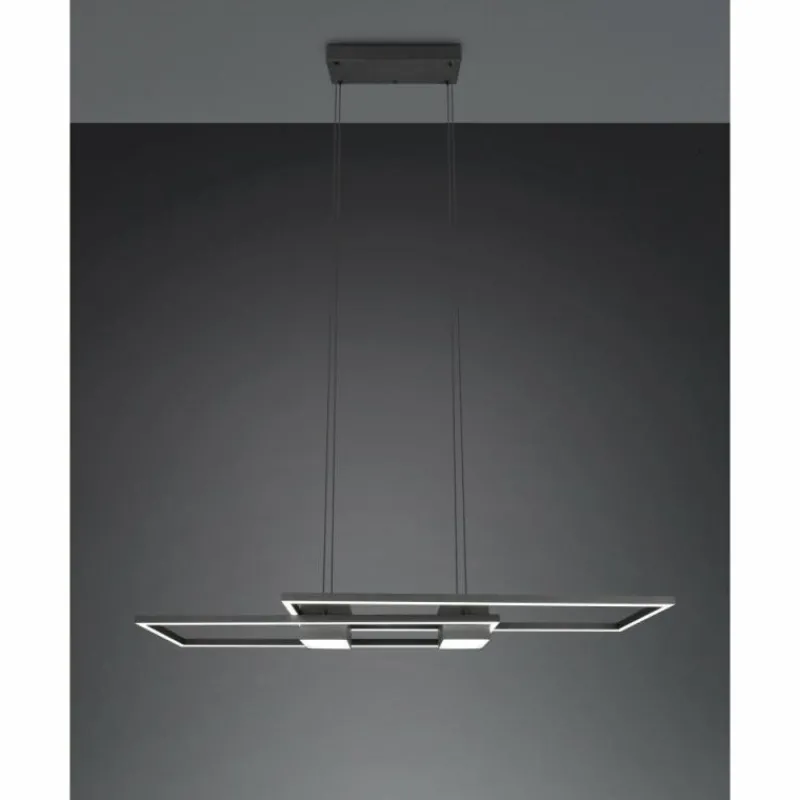 Luminaires Trio ALBANY Suspension LED Noir, 1 lumière, Télécommandes* Éclairage Led