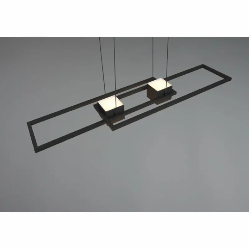 Luminaires Trio ALBANY Suspension LED Noir, 1 lumière, Télécommandes* Éclairage Led