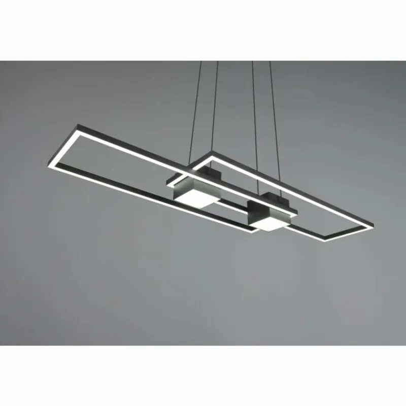 Luminaires Trio ALBANY Suspension LED Noir, 1 lumière, Télécommandes* Éclairage Led
