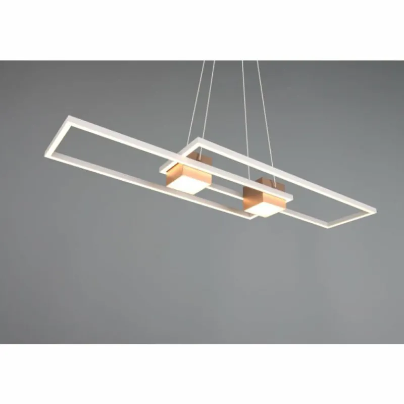 Luminaires Trio ALBANY Suspension LED Brun, 1 lumière, Télécommandes* Éclairage Led