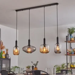 hofstein Alcofra Suspension Noir, 4 lumières