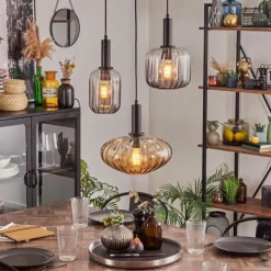 hofstein Alcofra Suspension Noir, 3 lumières