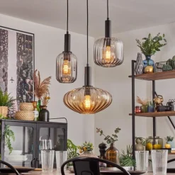 hofstein Alcofra Suspension Noir, 3 lumières