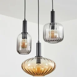 hofstein Alcofra Suspension Noir, 3 lumières