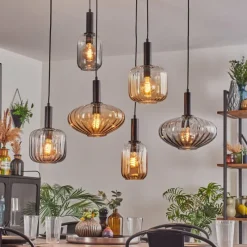 hofstein Alcofra Suspension Noir, 6 lumières