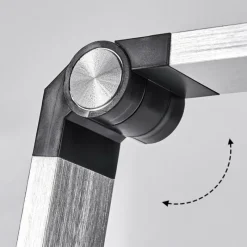 Lampes Vintages & Rétros-hofstein Aldeias Lampe de bureau, Lampe à poser, Liseuse LED Noir, Argenté, 1 lumière