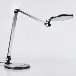 Lampes Vintages & Rétros-hofstein Aldeias Lampe de bureau, Lampe à poser, Liseuse LED Noir, Argenté, 1 lumière