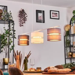 Lampes En Tissu-hofstein Alera Suspension, Suspension Blanc, 3 lumières