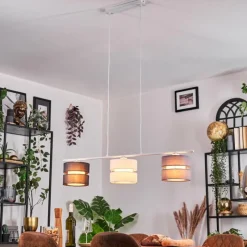 Lampes En Tissu-hofstein Alera Suspension, Suspension Blanc, 3 lumières