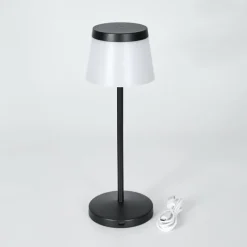 hofstein Algeraz Lampe de table d'extérieur, Lampe à poser LED Noir, 1 lumière
