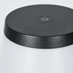 hofstein Algeraz Lampe de table d'extérieur, Lampe à poser LED Noir, 1 lumière