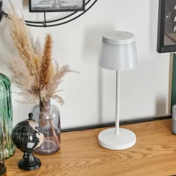 hofstein Algeraz Lampe de table d'extérieur, Lampe à poser LED Blanc, 1 lumière