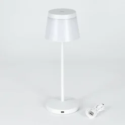 hofstein Algeraz Lampe de table d'extérieur, Lampe à poser LED Blanc, 1 lumière