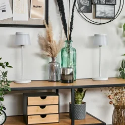 hofstein Algeraz Lampe de table d'extérieur, Lampe à poser LED Blanc, 1 lumière