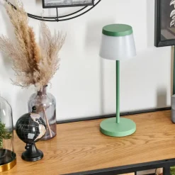 hofstein Algeraz Lampe de table d'extérieur, Lampe à poser LED Vert, 1 lumière