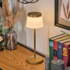 hofstein Algeraz Lampe de table d'extérieur, Lampe à poser LED Beige, 1 lumière