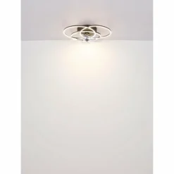 Luminaires Globo Lighting Alia Ventilateur de plafond lumineux LED Noir, 1 lumière, Télécommandes