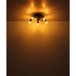 Luminaires Globo Lighting Alisha Ventilateur de plafond lumineux Noir, 5 lumières, Télécommandes