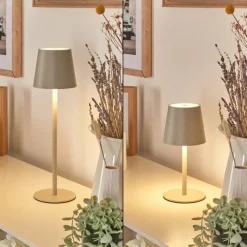 hofstein Allen Lampe de table d'extérieur, Lampe à poser LED Gris, Vert, 1 lumière