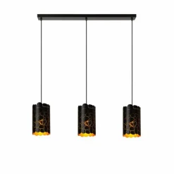 Lampes Dorées-Luminaires Lucide ALMELO Suspension Noir, 3 lumières