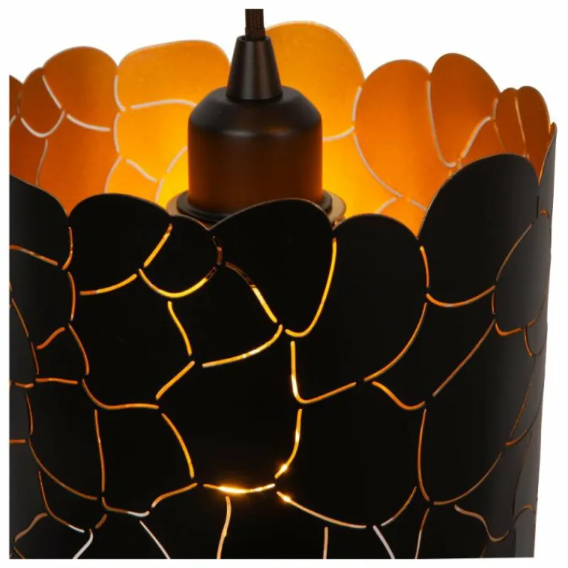 Lampes Dorées-Luminaires Lucide ALMELO Suspension Noir, 3 lumières