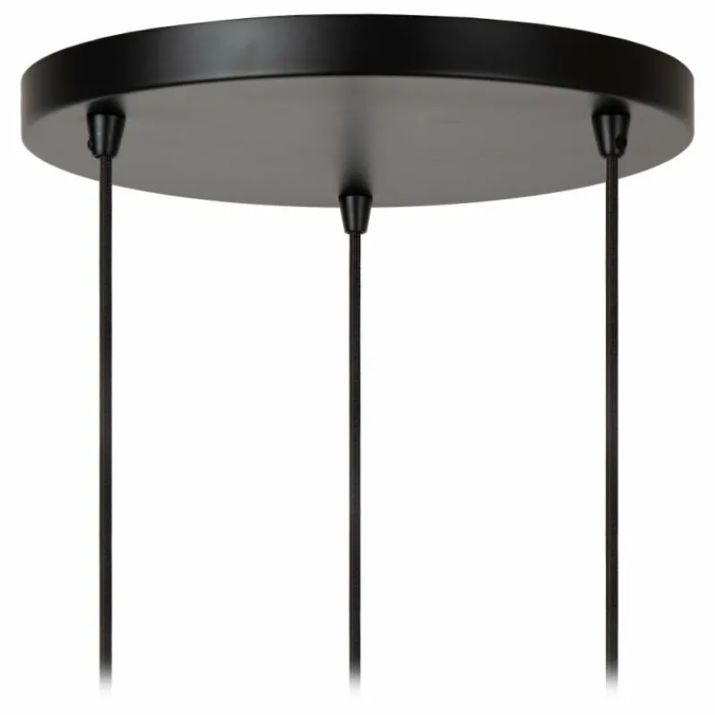 Lampes Dorées-Luminaires Lucide ALMELO Suspension Noir, 3 lumières