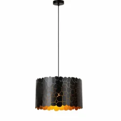 Lampes Dorées-Luminaires Lucide ALMELO Suspension Noir, 1 lumière