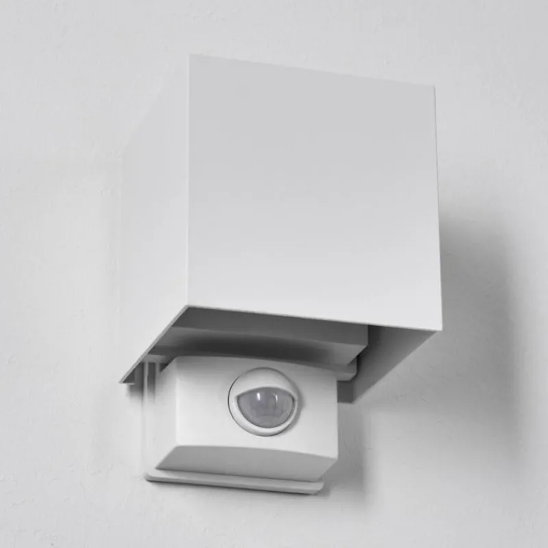 hofstein Almodofa Lampe murale d´extérieur, Luminaire Up & Down Blanc, 1 lumière, Détecteur de mouvement