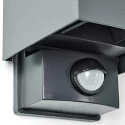 hofstein Almodofa Lampe murale d´extérieur, Luminaire Up & Down Anthracite, 1 lumière, Détecteur de mouvement