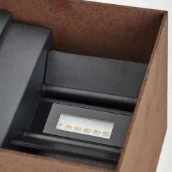 hofstein Almodofa Lampe murale d´extérieur, Luminaire Up & Down Rouille, 1 lumière, Détecteur de mouvement