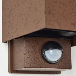 hofstein Almodofa Lampe murale d´extérieur, Luminaire Up & Down Rouille, 1 lumière, Détecteur de mouvement