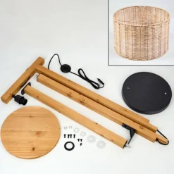 Luminaires Scandinaves-hofstein Almogarve Lampadaire Écru, Noir, 1 lumière