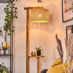 Luminaires Scandinaves-hofstein Almogarve Lampadaire Écru, Noir, 1 lumière