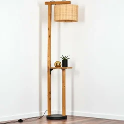 Luminaires Scandinaves-hofstein Almogarve Lampadaire Écru, Noir, 1 lumière