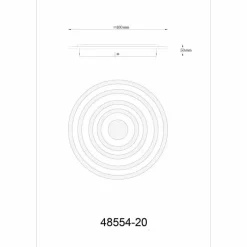 Luminaires Globo Lighting Alois Plafonnier LED Blanc, 1 lumière* Éclairage Led