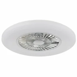 Luminaires Globo Lighting Alva Ventilateur de plafond lumineux LED Blanc, 1 lumière, Télécommandes, Changeur de couleurs