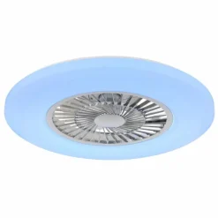 Luminaires Globo Lighting Alva Ventilateur de plafond lumineux LED Blanc, 1 lumière, Télécommandes, Changeur de couleurs