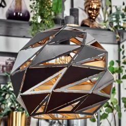 Lampes Dorées-hofstein Alven Suspension, Suspension Noir, 1 lumière