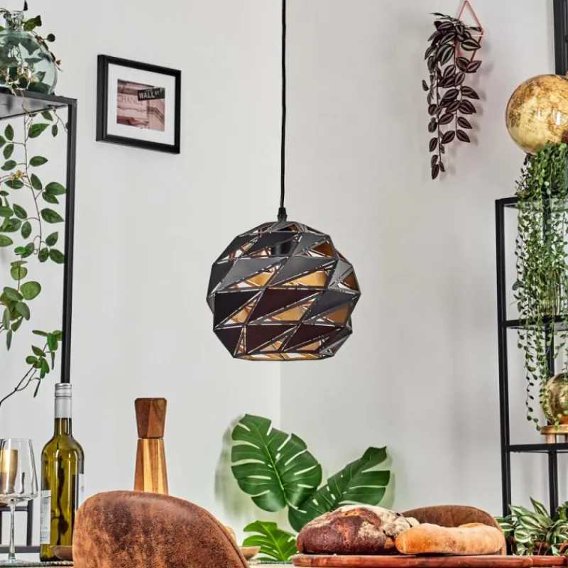 Lampes Dorées-hofstein Alven Suspension, Suspension Noir, 1 lumière