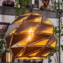 Lampes Dorées-hofstein Alven Suspension, Suspension Noir, 1 lumière