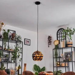 Lampes Dorées-hofstein Alven Suspension, Suspension Noir, 1 lumière