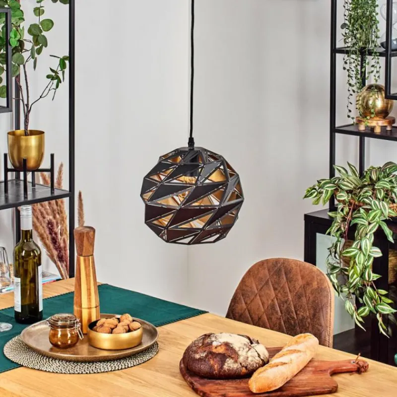 Lampes Dorées-hofstein Alven Suspension, Suspension Noir, 1 lumière