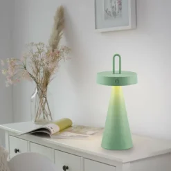 Luminaires Scandinaves-Luminaires Leuchten Direkt ALWA Lampe à poser LED Vert, 1 lumière
