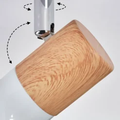 Lampes En Bois-hofstein Alyra Plafonnier, Spot de plafond Blanc, 1 lumière