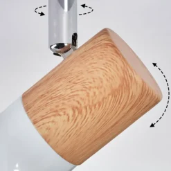 Lampes En Bois-hofstein Alyra Plafonnier, Spot de plafond Blanc, 2 lumières