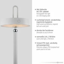 Luminaires Leuchten Direkt AMAG Lampadaire LED Blanc, 1 lumière