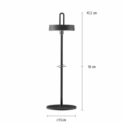 Luminaires Leuchten Direkt AMAG Lampe à poser LED Noir, 1 lumière