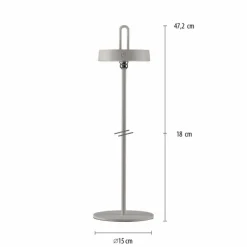 Luminaires Leuchten Direkt AMAG Lampe à poser LED Gris, 1 lumière