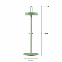 Luminaires Leuchten Direkt AMAG Lampe à poser LED Vert, 1 lumière