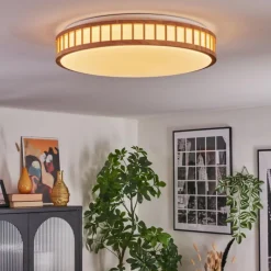 Luminaires Scandinaves-hofstein Amarelos Plafonnier LED Écru, Blanc, 1 lumière, Télécommandes